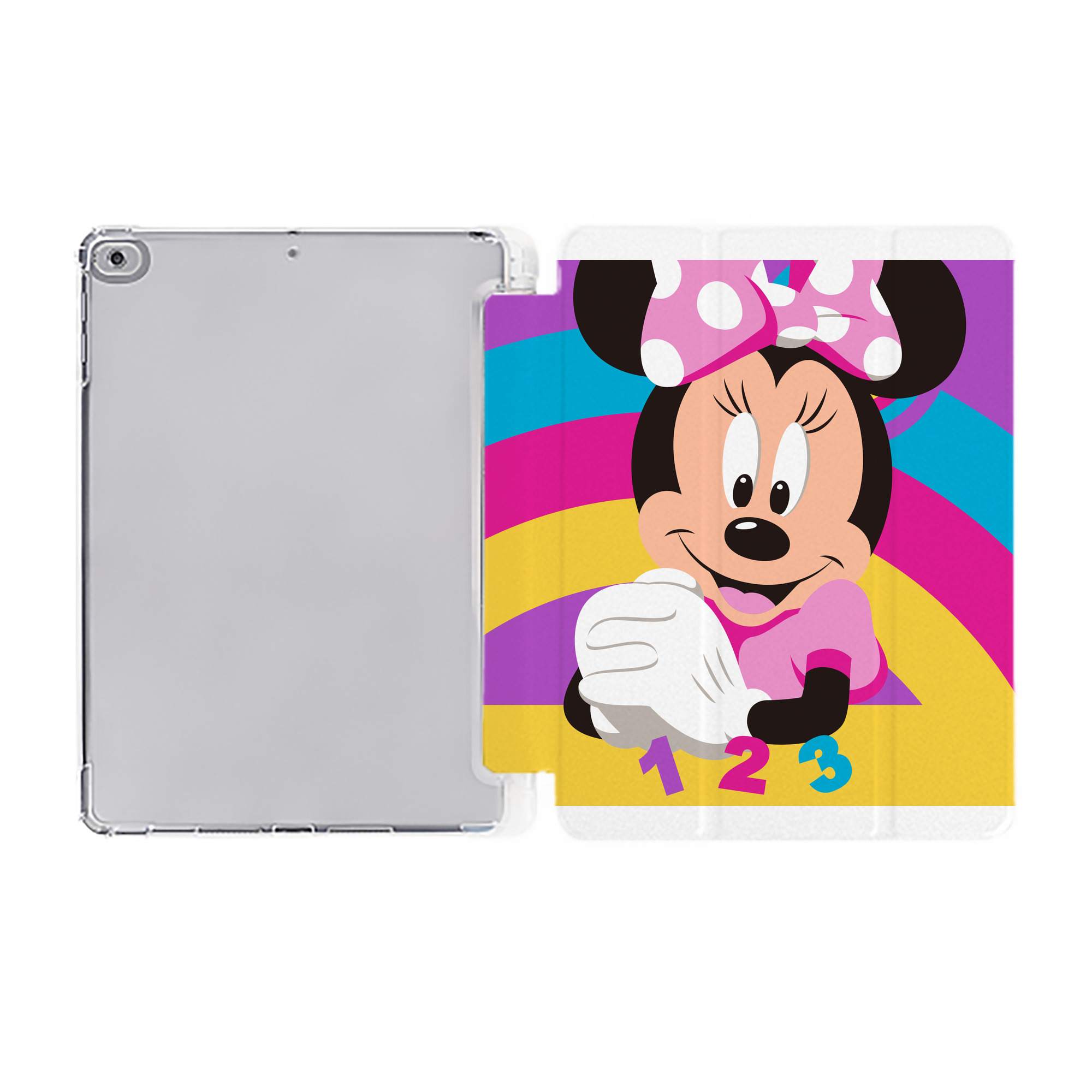 （画像用） ミッキーマウス Mickey Mouse IPad ケース ペン収納付き 三つ折りスタンド PUレザー×シリコン 対応機種9.5/10.5/10.9インチ